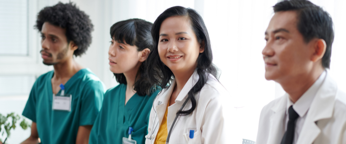 Group of doctors attending a meeting