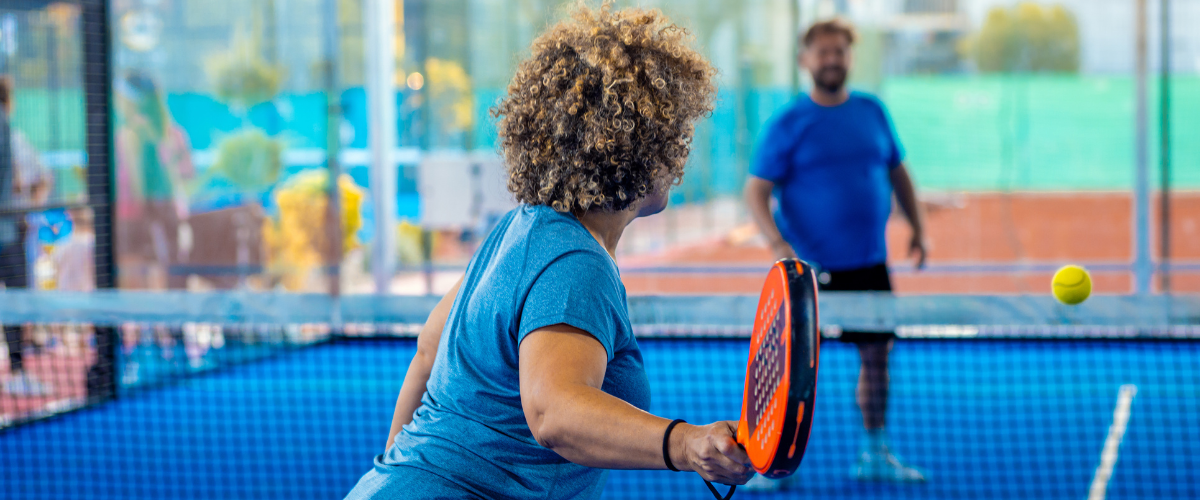 Couple playing Pickle Ball